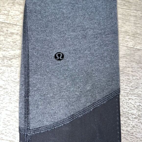 Lululemon Devi Yoga Cotton Stirrup High Rise Waist Leggings Mesh Panels RARE - Picture 12 of 16